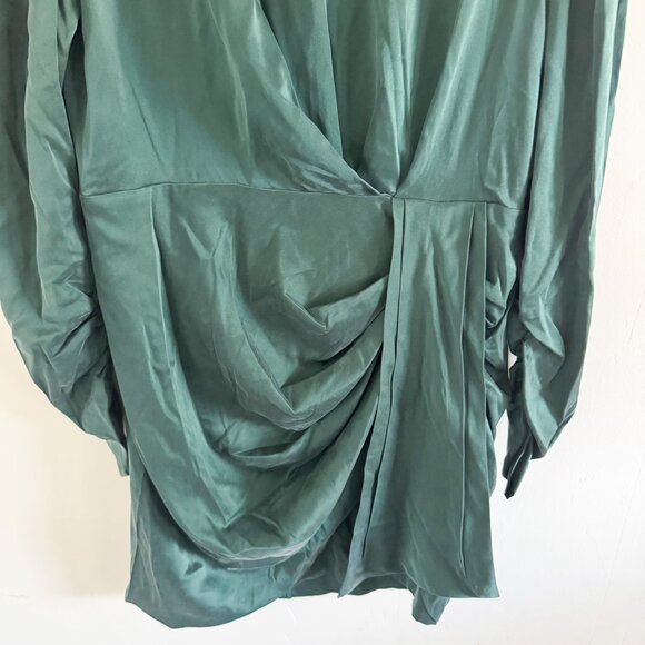 NWT Zimmermann Jade Green Silk Drape Dress US 10 - Picture 3 of 7